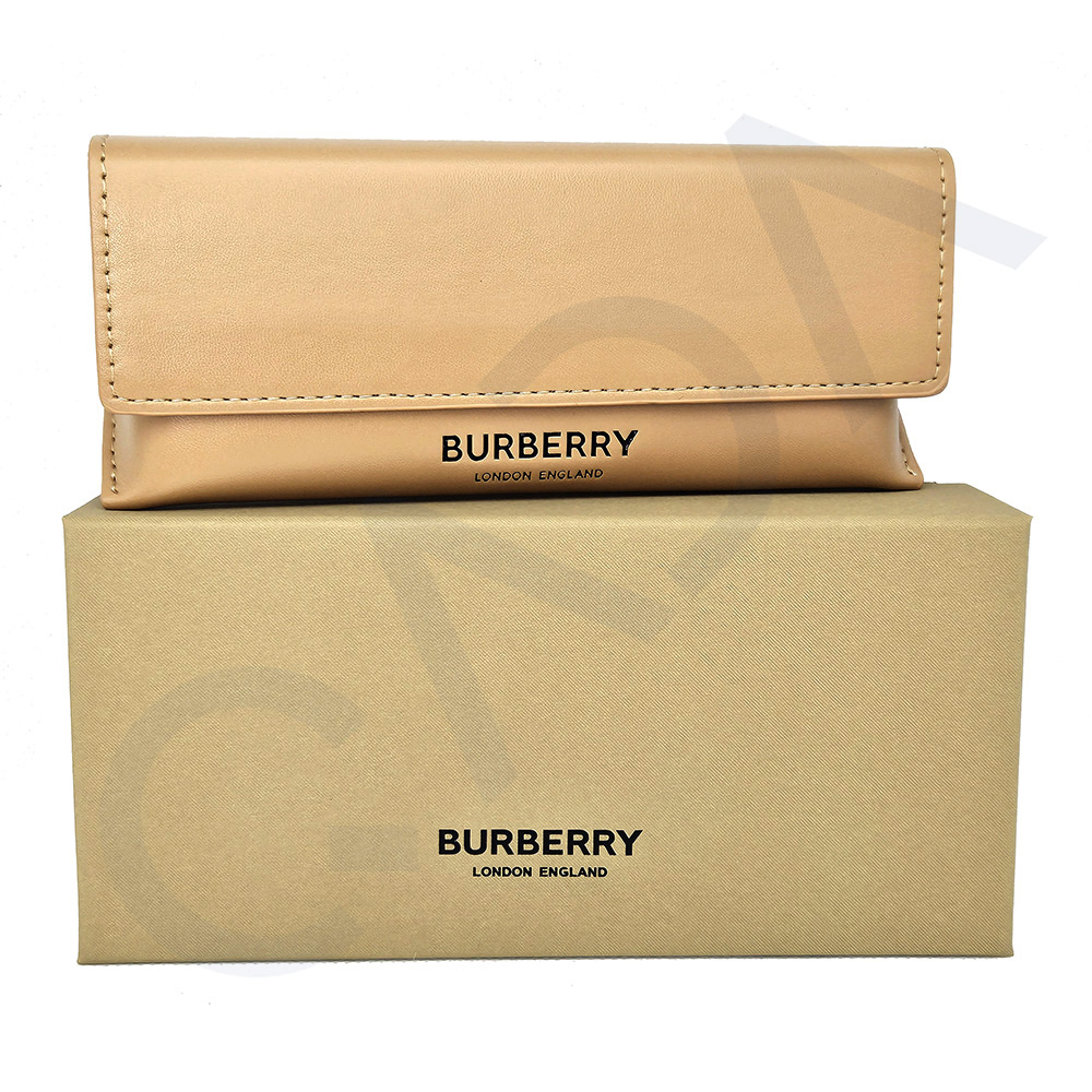 Burberry Camel Brown Triangle Soft Leather Eyeglasses