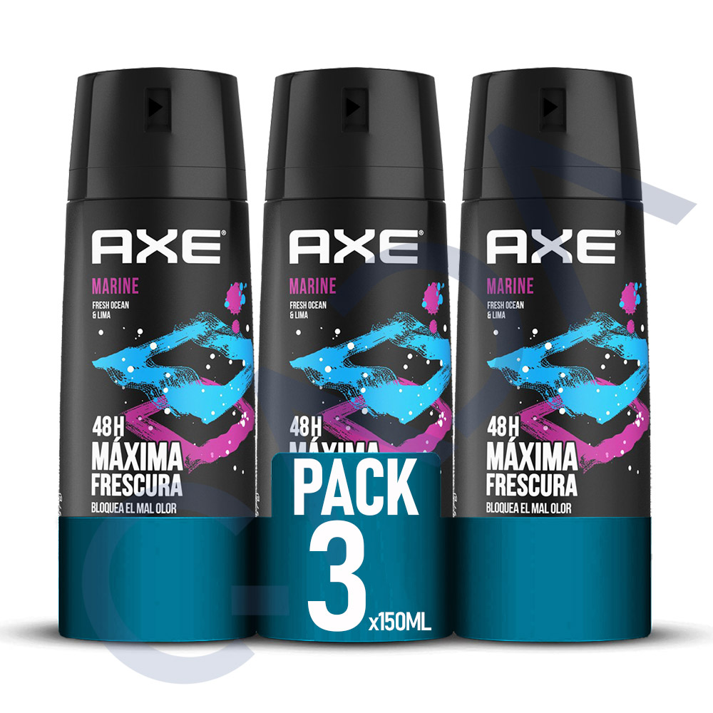 Axe Marine Deodorant – 2 X 150 Ml, Ohne Aluminium | 48h Frische & Unwiderstehlicher Duft