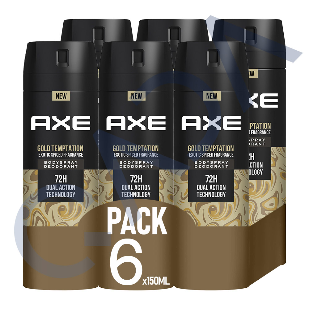 AXE 72Hr Gold Temptation Fresh Deodorant Body Spray Fragrance for